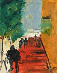 Philip Kelly, Promenade, oil on paper
