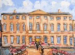 Trinity College, Dublin by Marie Carroll, acrylic on board, sold Mar 2019