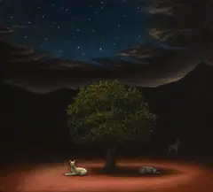 Robert Ryan, The Sacred Tree, oil on canvas on board