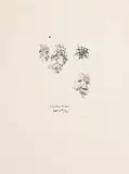 Henry Moore, Sketches of W.H. Auden, 1973, limited edition lithograph - numbered 44 from an edition of 75