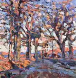 Autumnal Evening near Tallow by Arthur K. Maderson, oil on board, sold Mar 2019