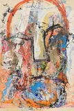 Joseph O'Connor, Formidable Head, acrylic on card