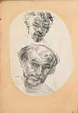 Colin Middleton, Sketch of Richard Harris, pencil drawing