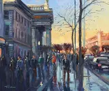 College Green, Dublin by Norman Teeling, oil on board, sold Mar 2019