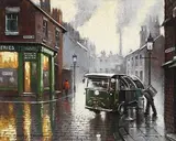 Anthony Orme Scottish, Bin Day, pastel