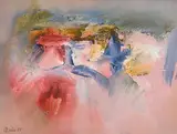 Ancient Place by Gerald Davis, 1988, oil on board, sold Mar 2019