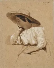 Albert Lynch, Peruvian Girl, watercolour