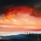 Paula McKinney, Shepherd's Delight, oil on board