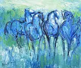 Declan O'Connor, Horsing Around, oil on canvas