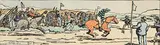 The Finish by Jack Butler Yeats, hand coloured cuala press print, sold Mar 2019