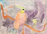 James Patrick Dunleavy, Pray Homage to the New Moon, watercolour, ink/paper