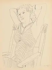 Henri Matisse, Portrait of a Woman, 1943, colotype on arches vellum paper in 1943 by Fabiani - from an edition of 950