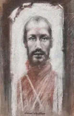 Donal O'Sullivan, Self Portrait, pastel on paper