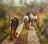 Mark O'Neill, Riding Home, 2001, oil on board