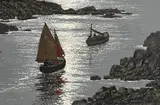 Ciaran Clear, Setting Out for the Island, oil on board