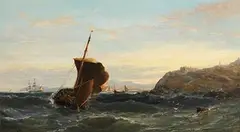 Edwin Hayes, Shipping Off the Headland, 1886, oil on canvas