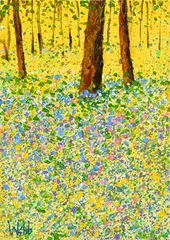 Spring Time River Run by Kenneth Webb, oil on canvas board, sold Jan 2019