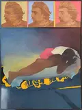 Antony Donaldson British, Bonsoir Monsieur Gauguin, 2010, acrylic on 4 panels framed as 1