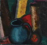 Peter Collis, The Blue Jug, oil on canvas