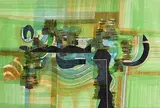 George Campbell, Abstract, 1973, mixed media on paper