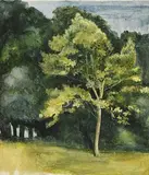 Woodland by John Butler Yeats, watercolour, sold Jan 2019