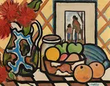 Still Life with Fruit by Markey Robinson, oil on board, sold Jan 2019