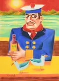 Seven Seas by Graham Knuttel, pastel, sold Jan 2019
