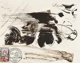 Salvador Dali Spanish, Arrival of the Tour de France at the Champs Elysees, Paris, 1959, limited edition etching numbered 28 from an edition of 100 - Published on the occasion of the Centenary of the Tour de France. The Etching carries the original postage stamp & franking mark of the period