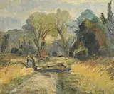 Path to the Farm, Arundel by Ronald Ossory Dunlop, oil on canvas, sold Jan 2019