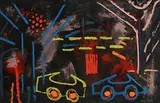 Anne Yeats, Sicilian Fairground by Night I, oil on canvas