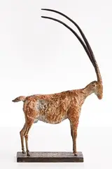 Cheryl Brown, Long Horned Goat, bronze - number 2 from an edition of 6