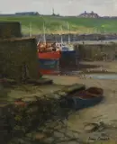 The Old Slipway, Balbriggan by James English, oil on canvas board, sold Jan 2019