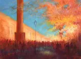 1916 Rising by Norman Teeling, oil on board, sold Jan 2019