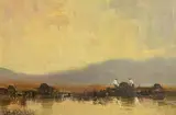 Stacking Peat by Norman J. McCaig, oil on board, sold Jan 2019