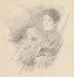 Lilly Yeats by John Butler Yeats, pencil drawing, sold Jan 2019