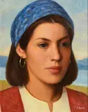 James Cahill, Pensive Mood, oil on canvas board