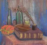 Still Life by Harry Kernoff, pastel, sold Jan 2019