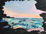 Brian McMahon, Left of Pink Cave, Kilkee, oil on canvas