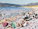 Stephen Cullen, Rossbeigh Beach, oil on canvas board