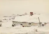 Frank Egginton, A Snow Scene, Co Down, watercolour