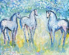 The Gathering by Declan O'Connor, oil on canvas, sold Jan 2019