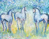 Declan O'Connor, The Gathering, oil on canvas