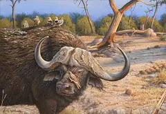 Eric Wilson, Ruckomechi Buffalo, pastel