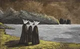 Jeanie Pope, Contemplation, Rosbeg, oil on board