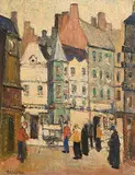 Reynolds L. Selfridge, The Village, oil on canvas