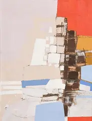 Abstract Composition by Brian Ferran, oil on board, sold Jan 2019