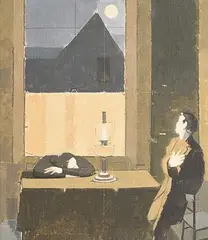 John Long, Illustration for Cantos of Maldoror, oil on board