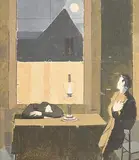 John Long, Illustration for Cantos of Maldoror, oil on board