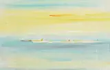 Patrick Collins, Islands, oil on canvas laid on board