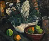 Peter Collis, Still Life - Flowers and Fruit, oil on canvas